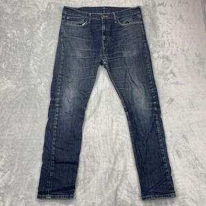 Levis‎ 510 Jeans Mens 34x32 Blue Denim Dark Wash Red Tab Straight Leg Streetwear